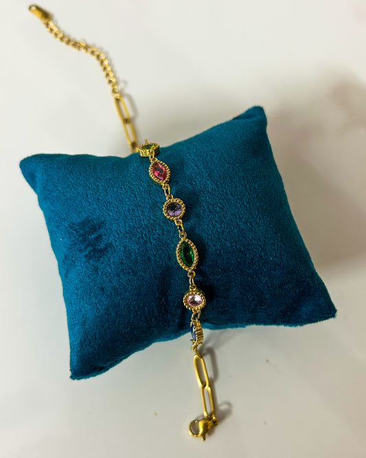 Multi stone chain bracelet desi x videshi collection
