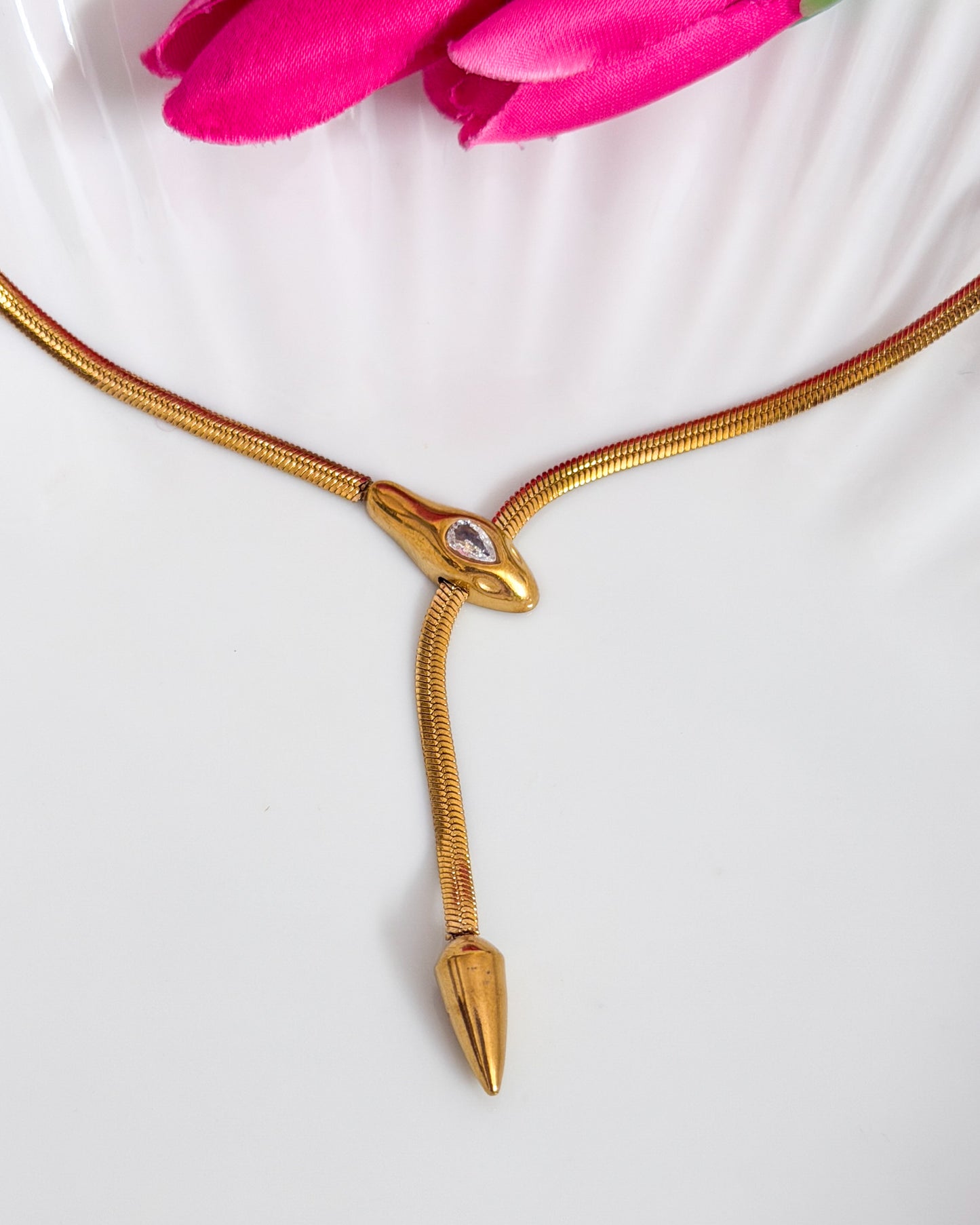 Statement serpent necklace
