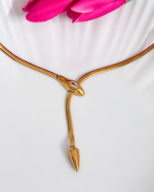 Statement serpent necklace