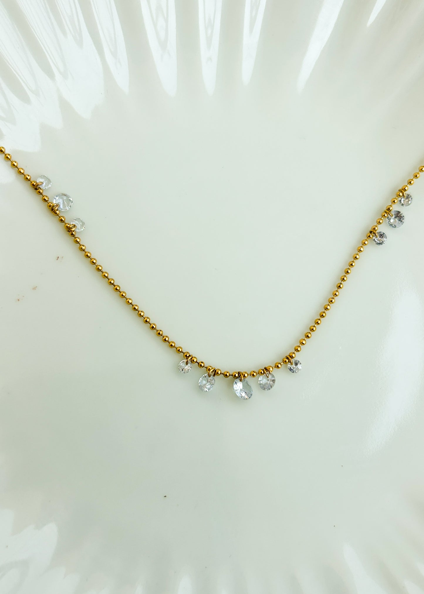 Crystal charm necklace