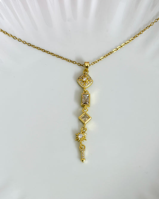 studded Hanging necklace