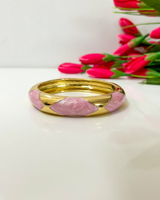 Pink gold detailed Italian bracelet