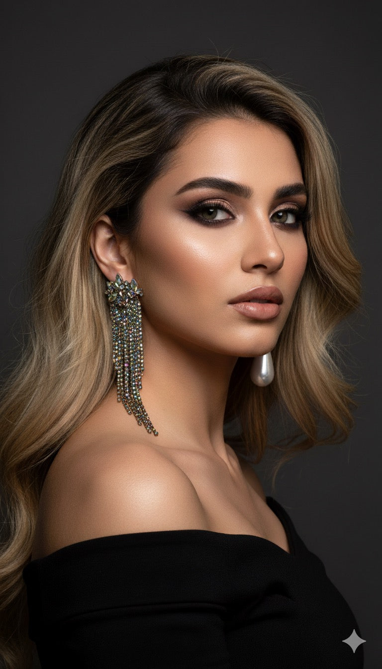 Rhinestones beauty earrings