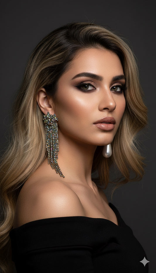 Rhinestones beauty earrings