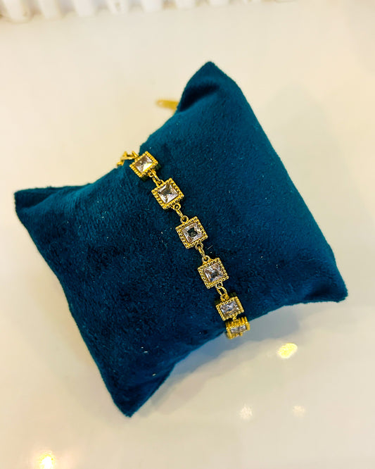 Square stone 2.0 bracelet desi x videshi collection