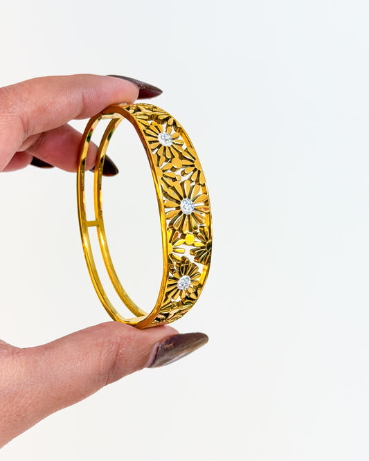 Studded floral bracelet