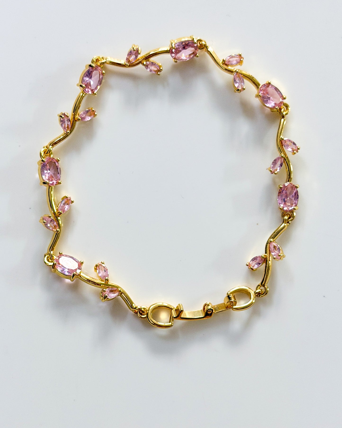 Pink tulip bracelet