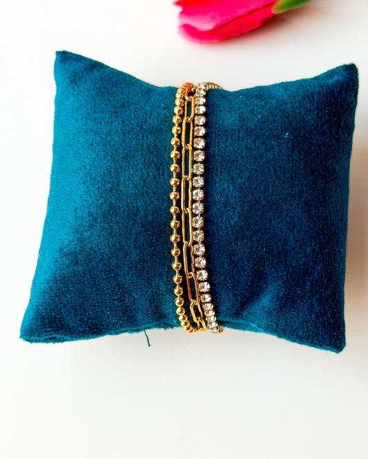 Paperclip layered bracelet