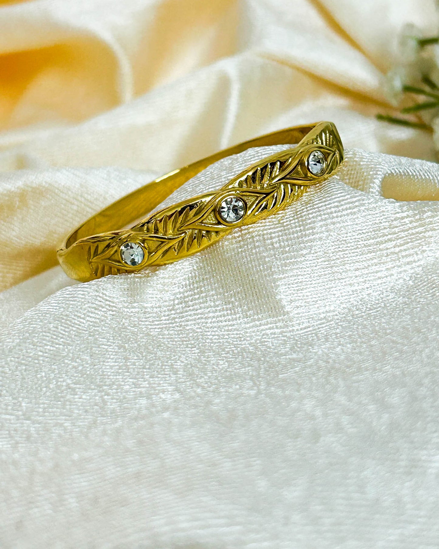 Three stone designer bracelet
