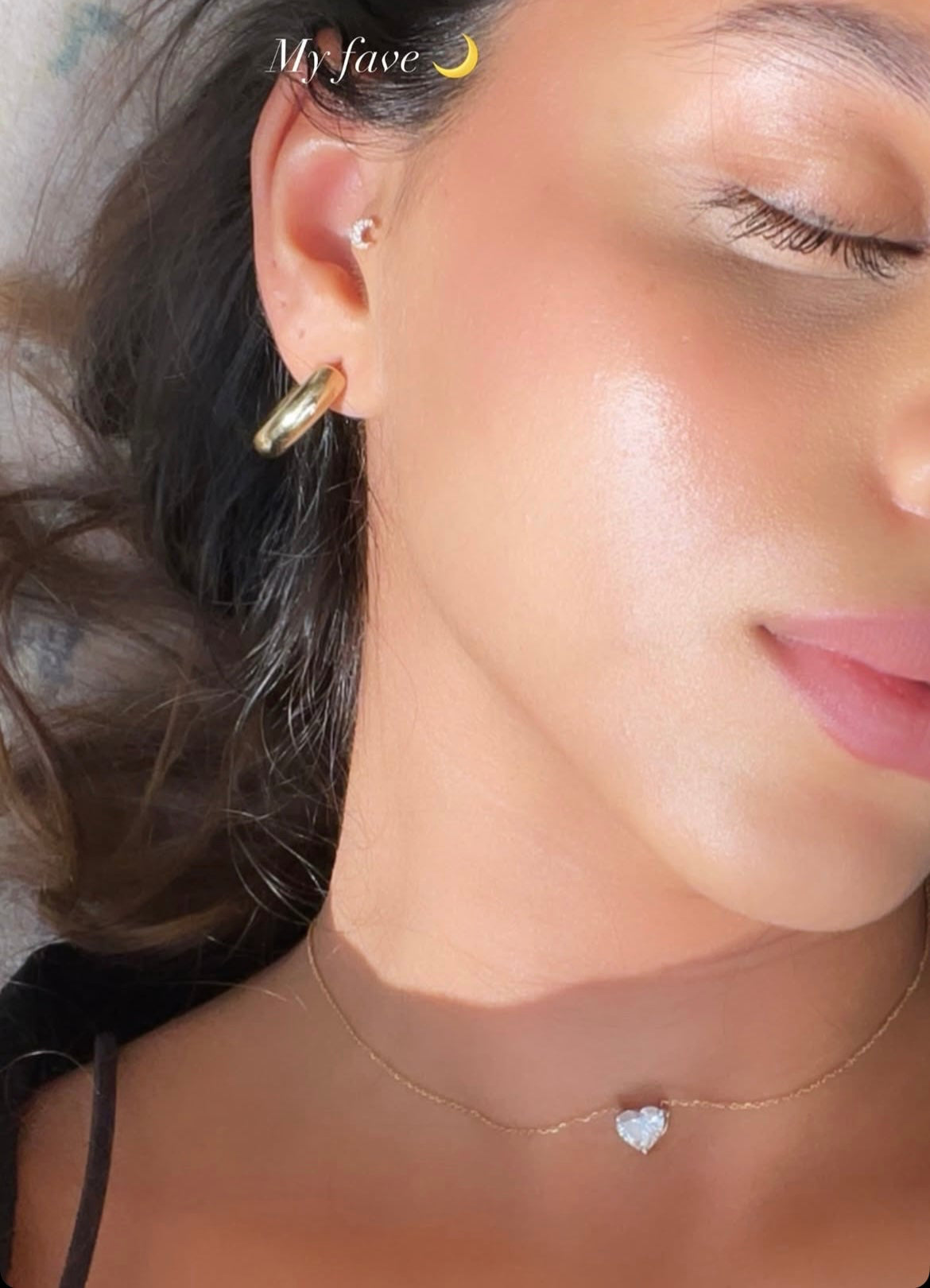 Suhana khan inspired heart solitaire necklace