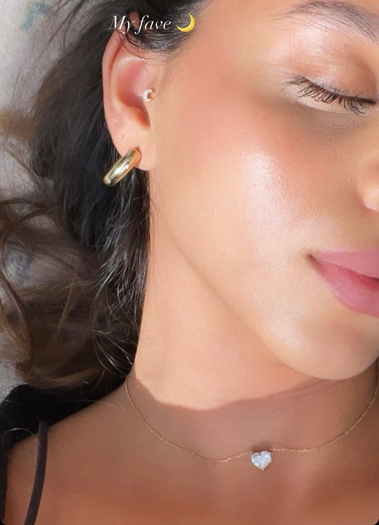 Suhana khan inspired heart solitaire necklace