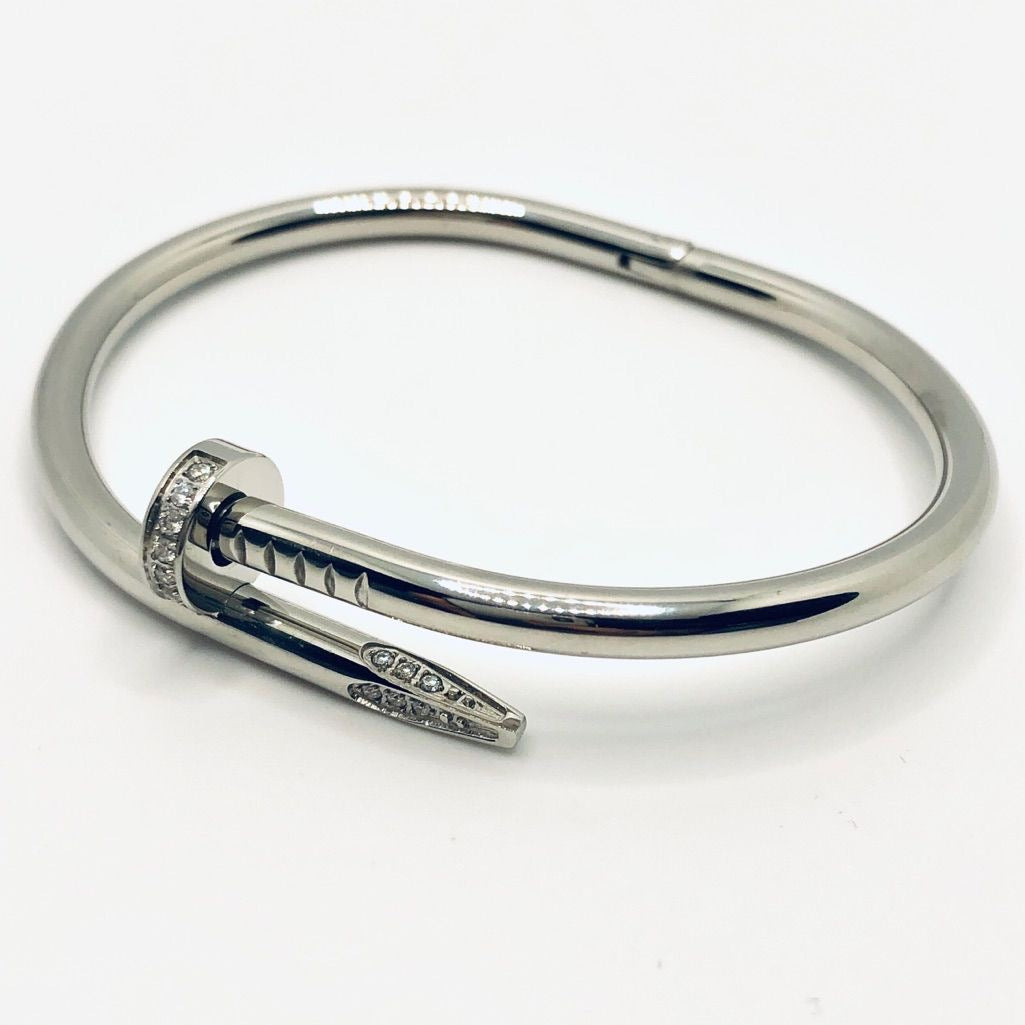 Studded Nail silver bracelet ￼