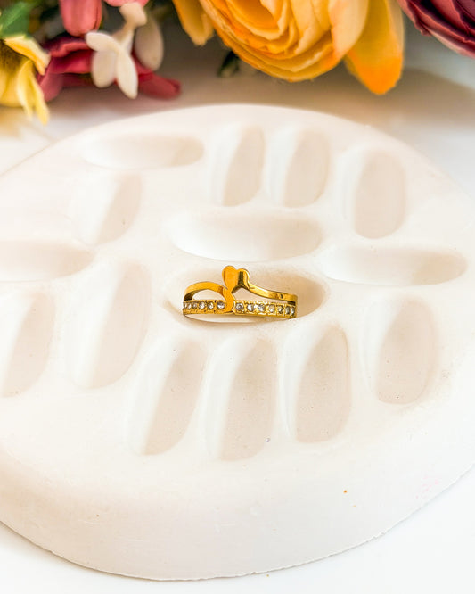 Layered heart premium ring