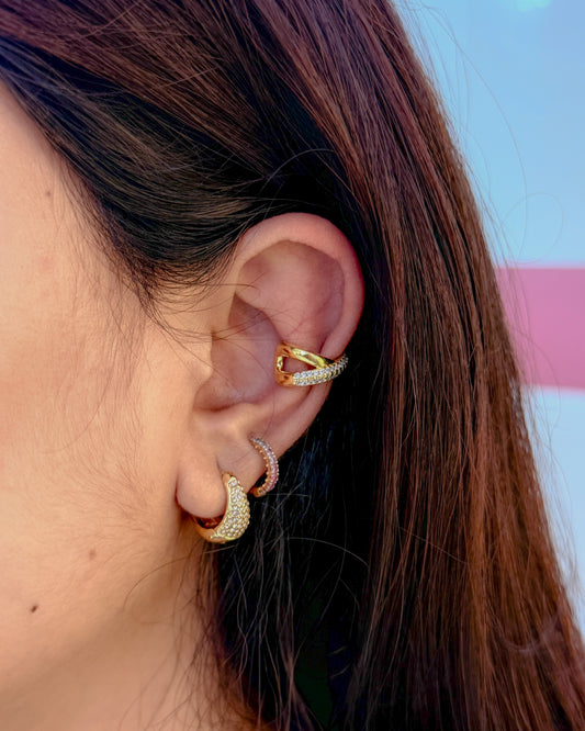 cross studded no piercing Earcuffs