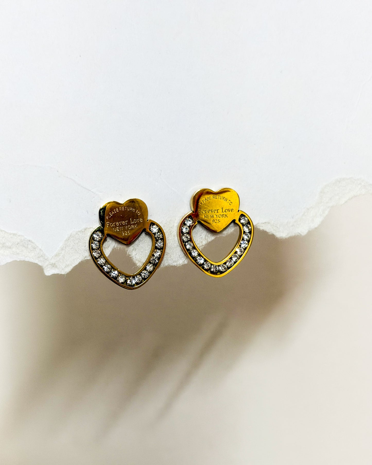 Tiffany heart studs