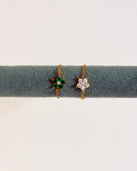 Floral adjustable chain ring