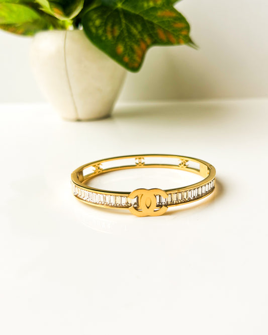 Chanel inspired thin wrist bracelet