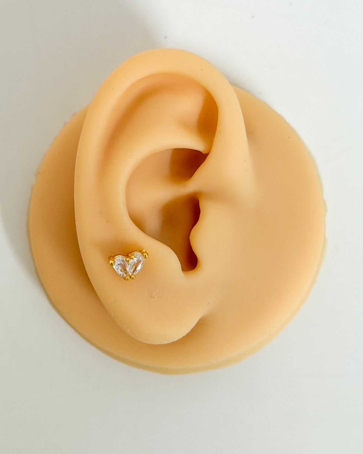 Heart ball back studs