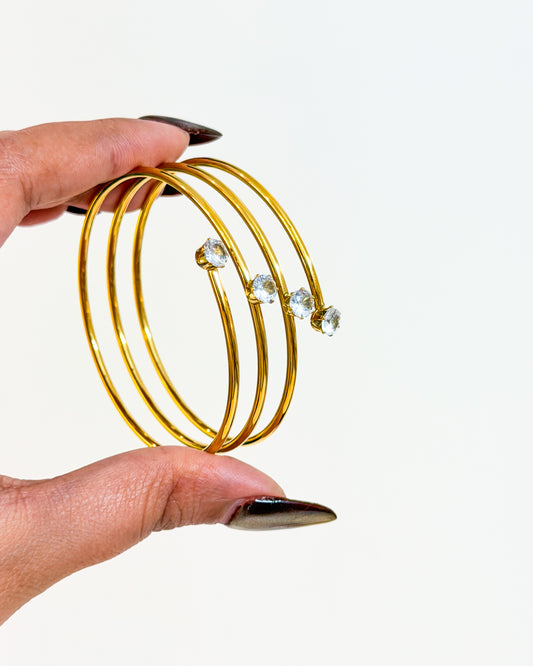 Spiral studded bracelet size 2.4 to 2.6