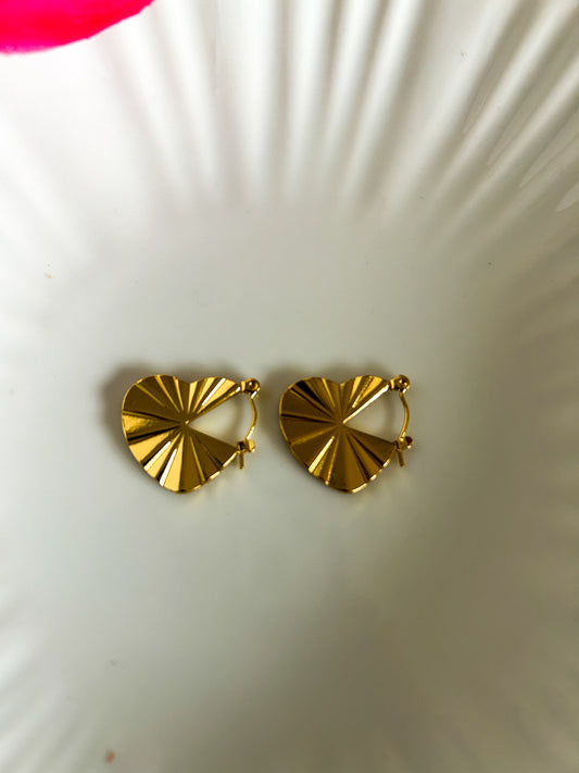 Shiney heart hoops