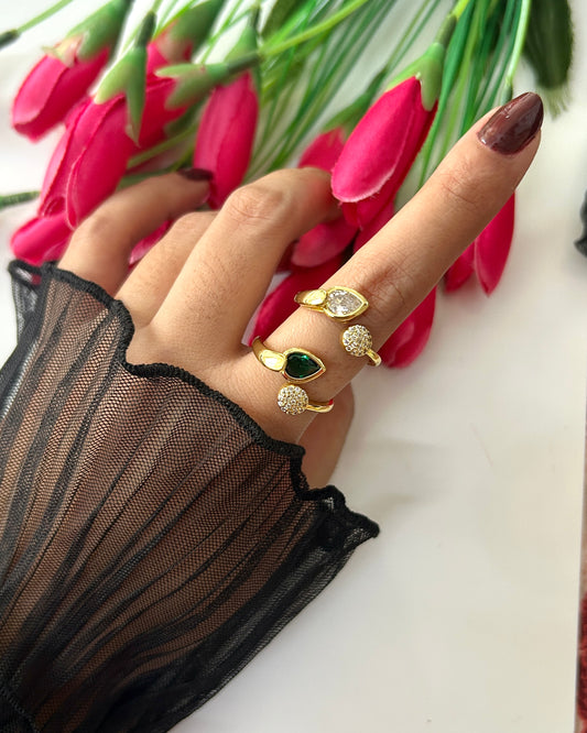 Layered adjustable ring