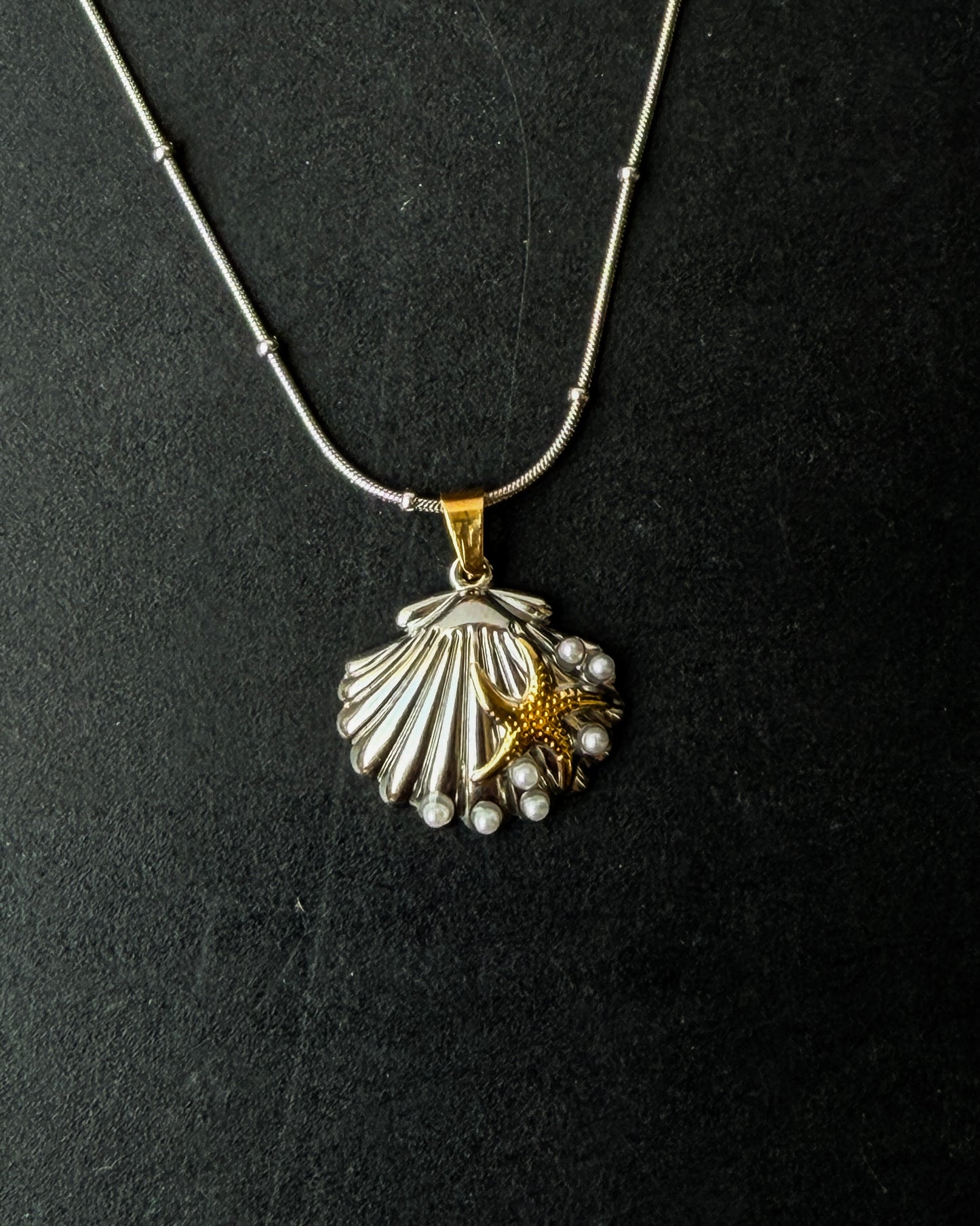Ocean dual tone necklace
