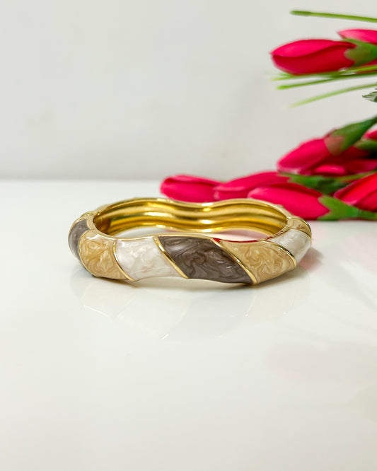 Shades of brown spiral Italian bracelet