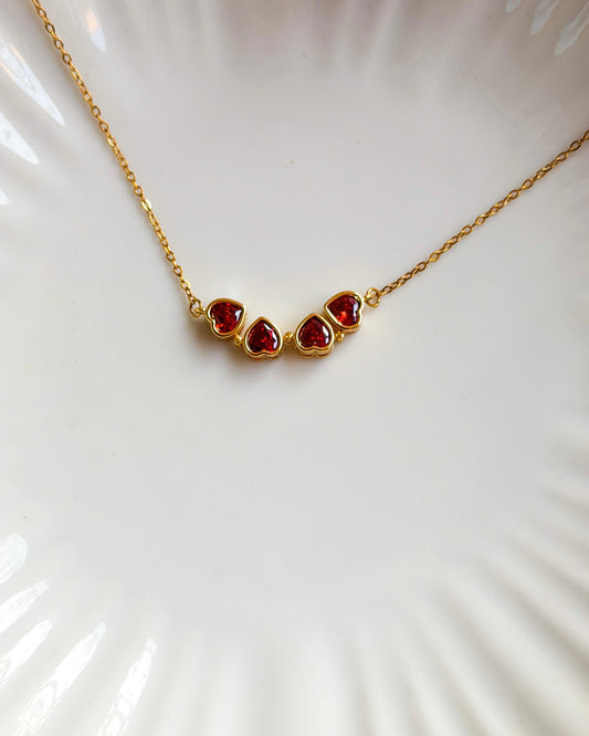 Red heart magnetic necklace