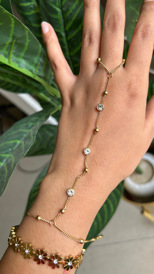 Round stone hand chain 2.0
