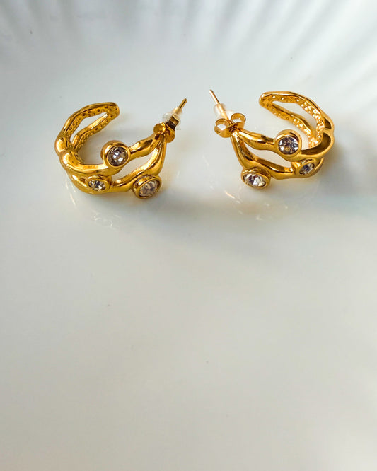 Studded bamboo hoops