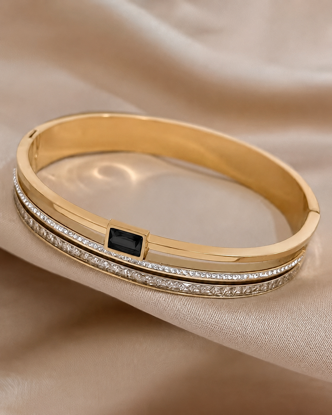 Viral black stone bracelet