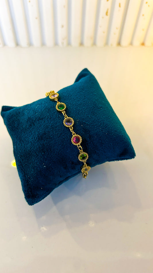 Round multi stone bracelet desi x videshi collection