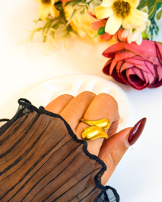 Double wrap drop adjustable ring