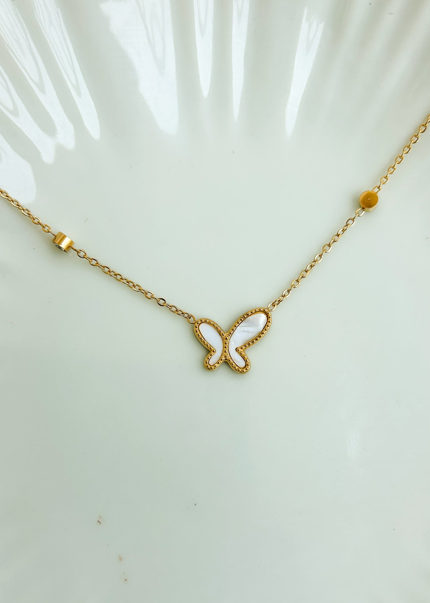 Dainty butterfly necklace