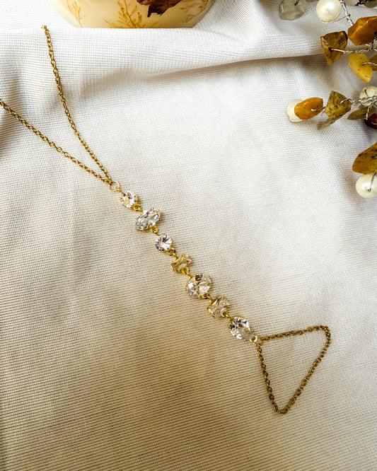White crystal hand chain
