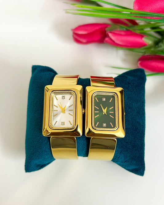 Rectangular thin wrist baby size watch