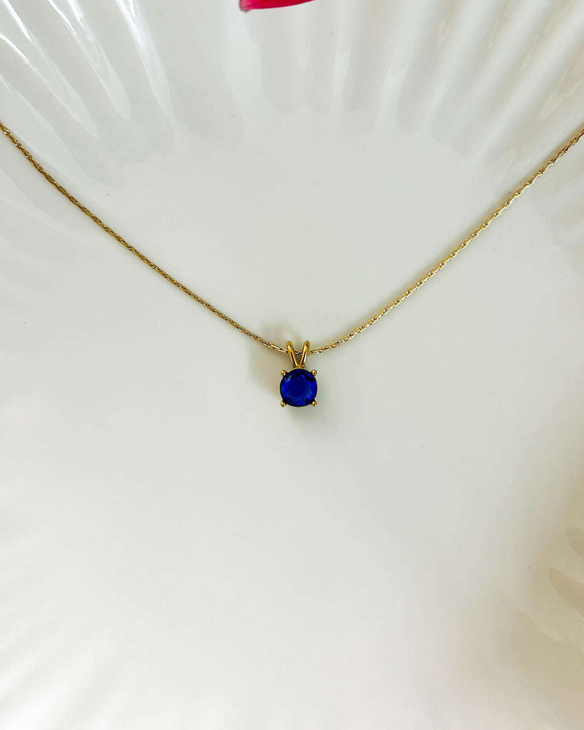 Blue stone necklace