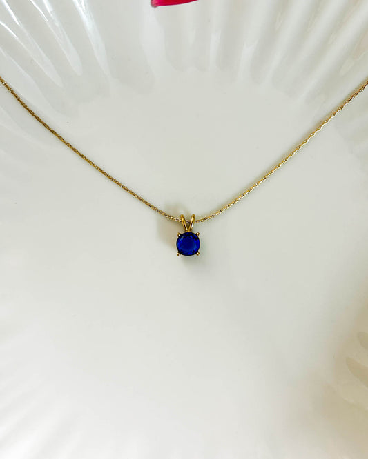 Blue stone necklace