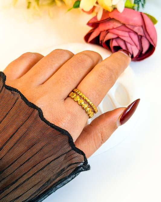 Two layer bubbly Adjustable ring