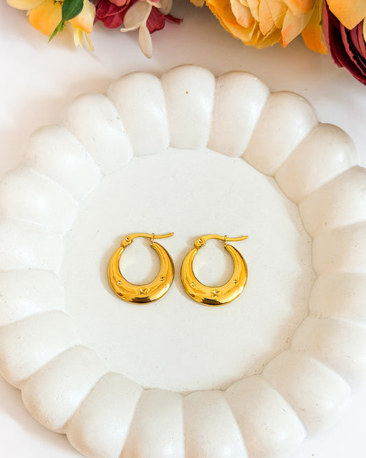 Star detailed round hoops
