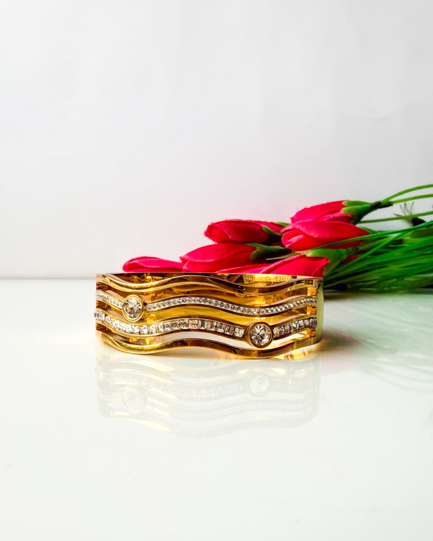 Layered studded thin wrist/ baby size bracelet