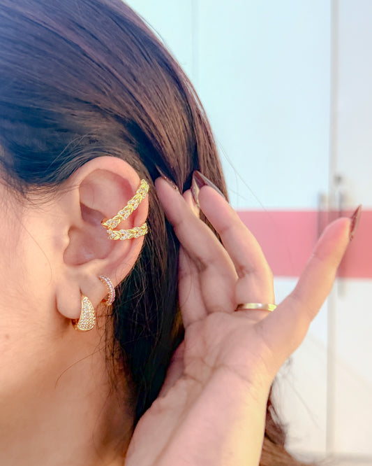 V leafy no piercing Earcuffs