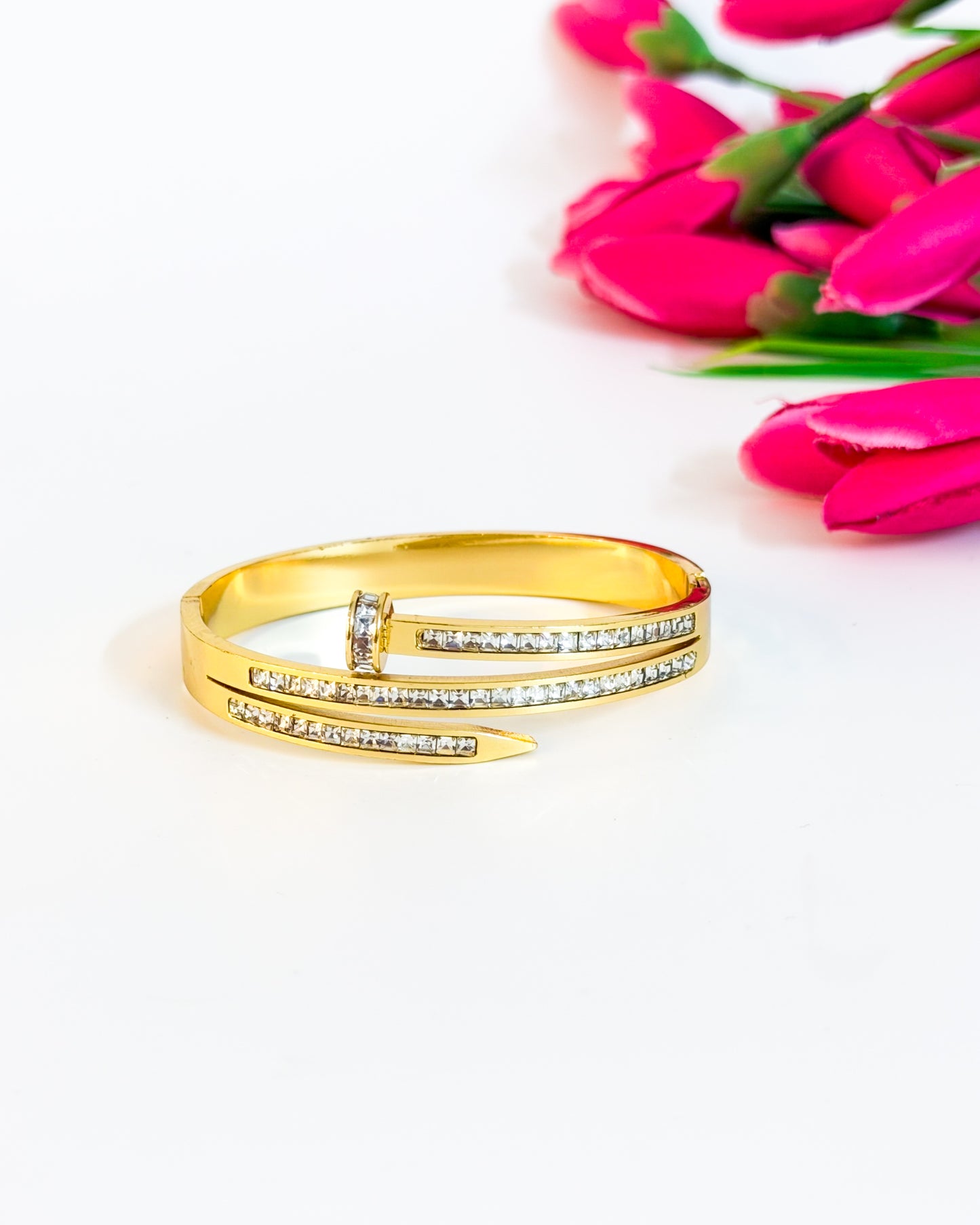 Solid nail thin wrist/ baby size bracelet