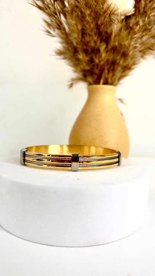 Dual tone men barcelet