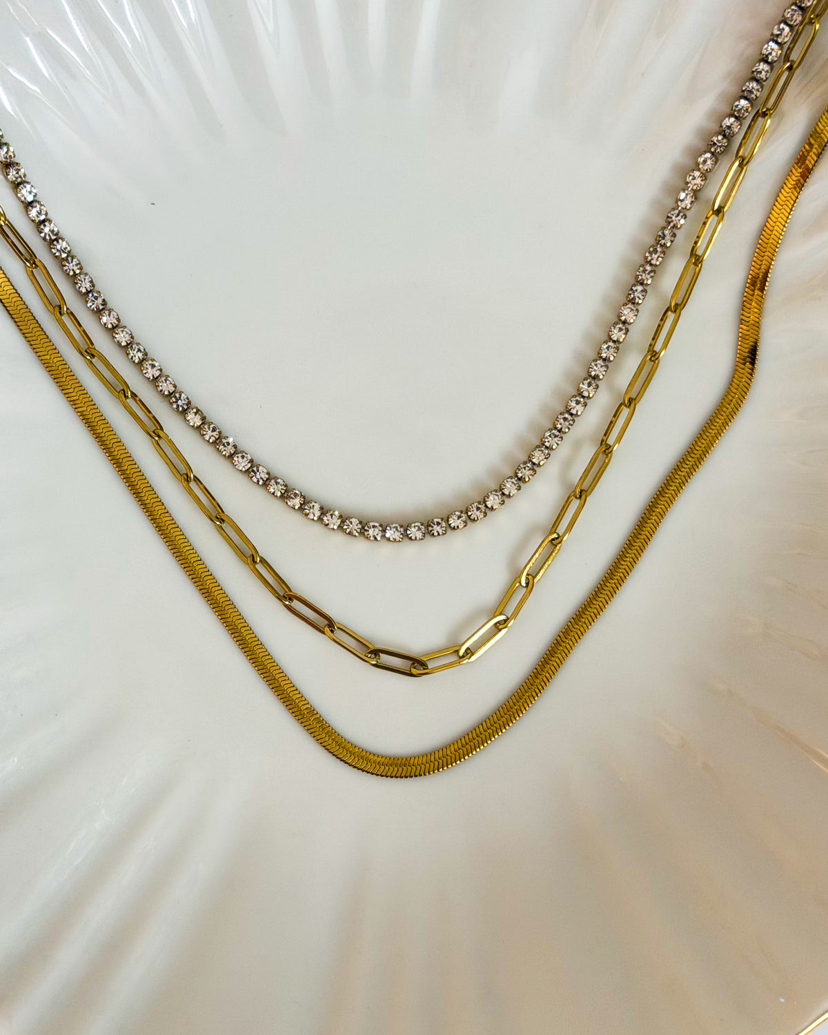 Easy to layer tennis necklace