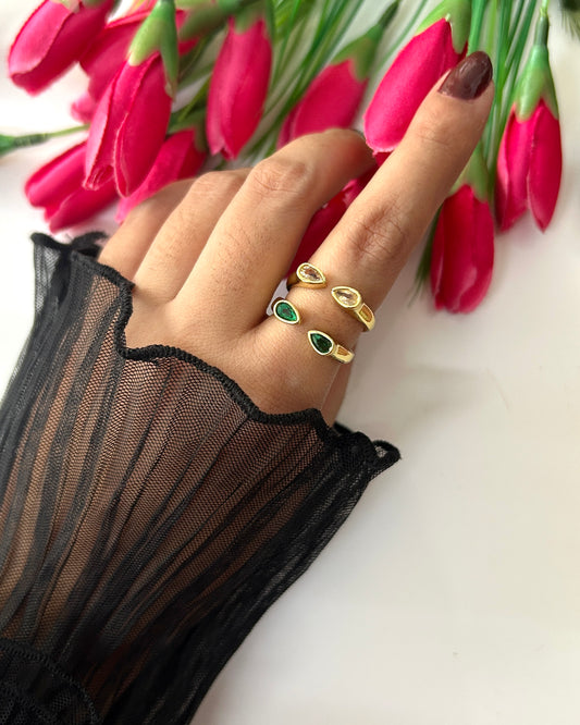 2 stone ring