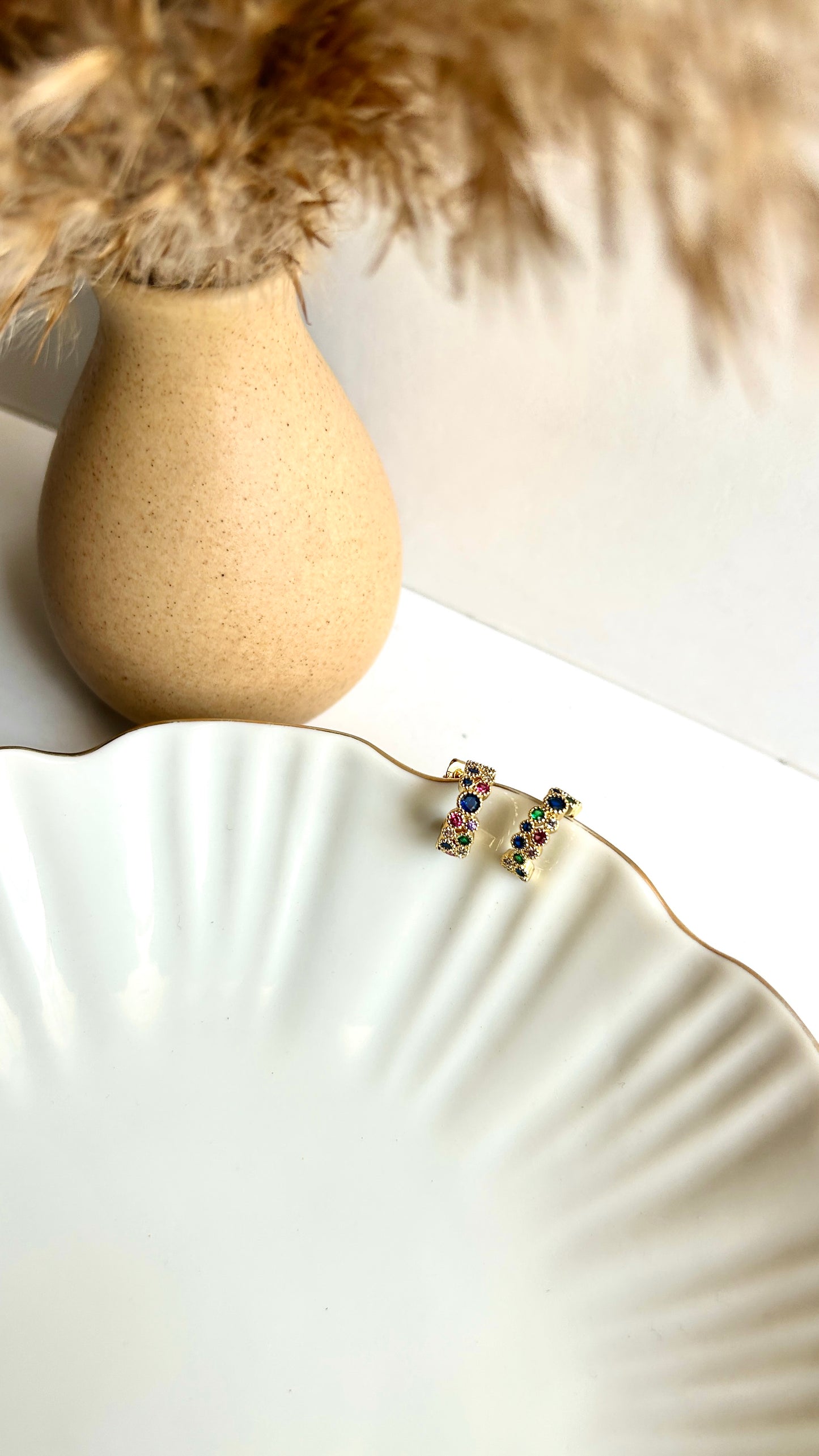 Small studded hoops