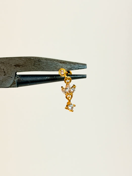 Hanging lotus ball back studs