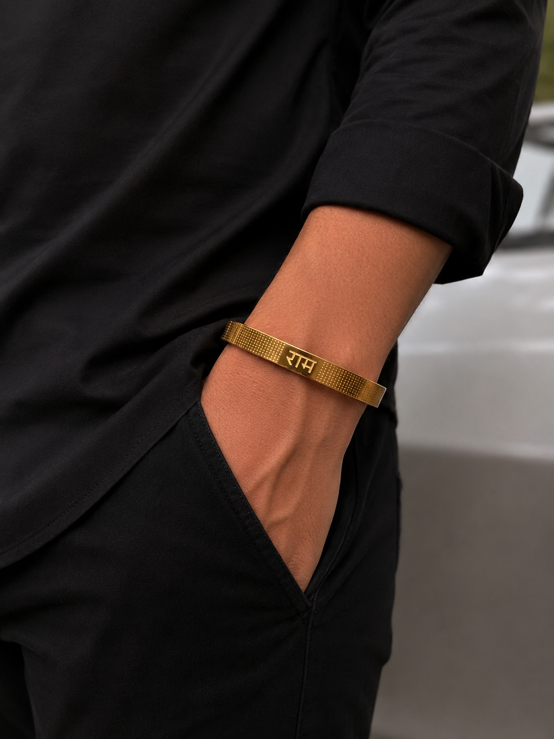 Ram pattern men bracelet