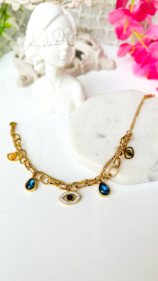 Evil eye charm bracelet